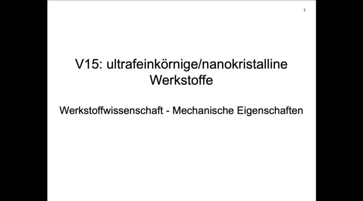 Werkstoffwissenschaft Mechanische Eigenschaften V Ufg