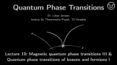 thumbnail of medium Quantum Phase Transitions: Lecture 19