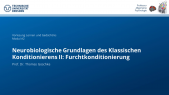 thumbnail of medium VL05 Teil II Lernen und Gedächtnis - Neurobiologische Grundlagen II (WS 2021/22, Prof. Dr. Thomas Goschke)