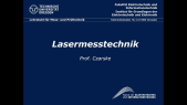 Lasermesstechnik: Vorlesung 01