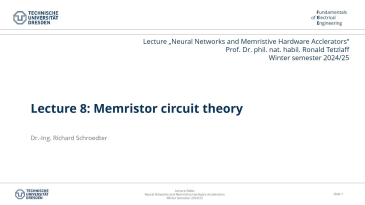thumbnail of medium Neural Networks and Memristive Hardware Accelerators - Lecture 08