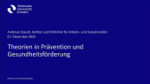 thumbnail of medium Theorien in Prävention und  Gesundheitsförderung
