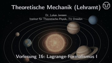 thumbnail of medium Theoretische Mechanik (Lehramt): Vorlesung 16