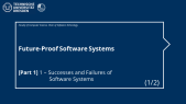 FPSS [P1] 1. Successes and Failures of Software Systems (1/2)