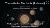 thumbnail of medium Theoretische Mechanik (Lehramt): Vorlesung 19