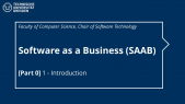 Software as a Business (SAAB) - [Part 0] 1 - Introduction