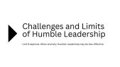 thumbnail of medium Challenges and Limits of Humble Leadership